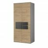 Kleiderschrank, 2-türig Holly | Mittelgrau / Hickory (Nachbildung) / Anthrazit 101,3|cm -Kindermöbel Verkaufsladen 12114044 6 202001082240