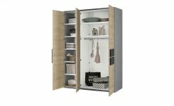 Kleiderschrank, 3-türig Holly | Mittelgrau / Hickory (Nachbildung) / Anthrazit ohne Spiegeltür 11 Kleiderschrank, 3-türig Holly | Mittelgrau / Hickory (Nachbildung) / Anthrazit ohne Spiegeltür -Kindermöbel Verkaufsladen 12114048 3 202001082240