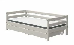 FLEXA Bett mit 2 Schubladen Flexa Classic | Kiefer Grau