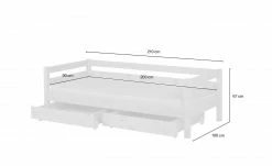 FLEXA Bett mit 2 Schubladen Flexa Classic | Kiefer Grau -Kindermöbel Verkaufsladen 12114204 5 202111252244