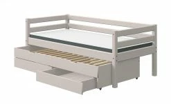 FLEXA Bett mit Ausziehbett und Schubladen Flexa Classic | Kiefer Grau -Kindermöbel Verkaufsladen 12114206 2 202111252244