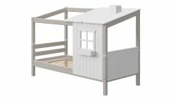 FLEXA Bettgestell Flexa Classic Haus | Kiefer Grau / Weiß 90x200 cm -Kindermöbel Verkaufsladen 12114208 1 201910302232