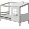 FLEXA Bettgestell Flexa Classic Haus | Kiefer Grau / Weiß 90x200 cm -Kindermöbel Verkaufsladen 12114208 2 201910302232