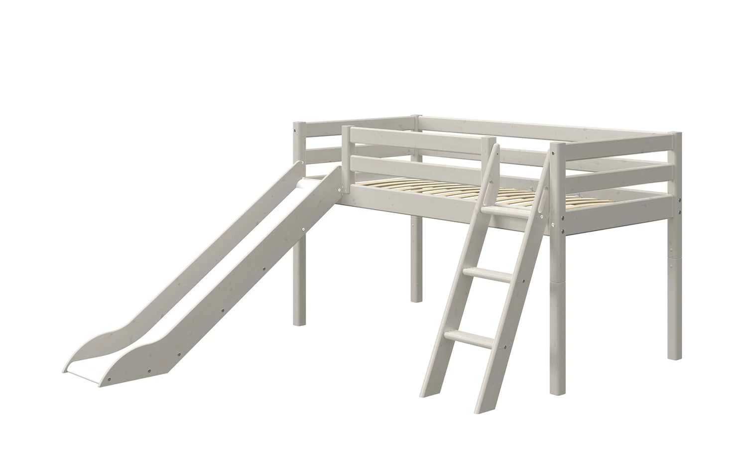 FLEXA Hochbett, halbhoch Flexa Classic | Kiefer Grau Schrägleiter 4 FLEXA Hochbett, halbhoch Flexa Classic | Kiefer Grau Schrägleiter – Bild 2