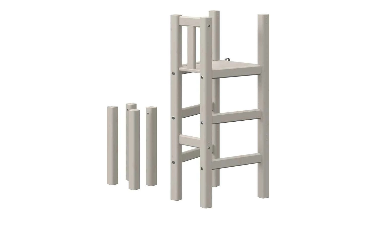 FLEXA Halbhohes Bett mit Rutsche Flexa Classic | Kiefer Grau 5 FLEXA Halbhohes Bett mit Rutsche Flexa Classic | Kiefer Grau – Bild 3