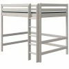FLEXA Hochbett Flexa Classic | Kiefer Grau Senkrechte Leiter