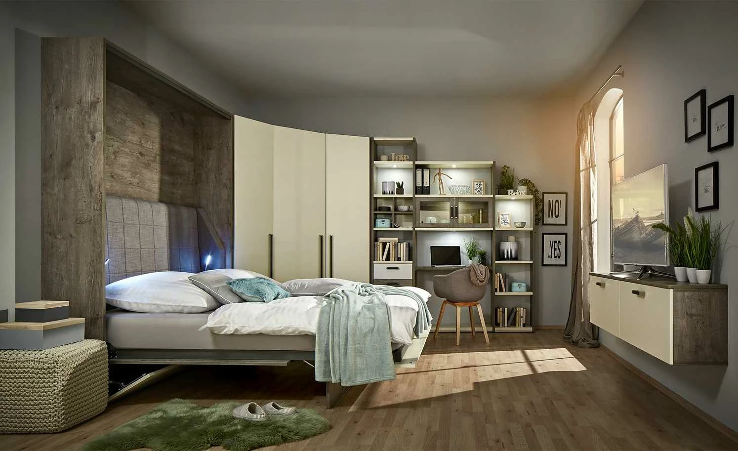 Regal mit Schreibplatz Loop 3 Regal mit Schreibplatz Loop