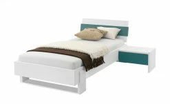 Bettgestell Holly | Weiß / Petrol 90 cm -Kindermöbel Verkaufsladen 12114509 2 202001172244