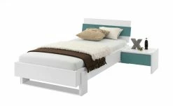 Bettgestell Holly | Weiß / Petrol 90 cm -Kindermöbel Verkaufsladen 12114509 3 202001172244