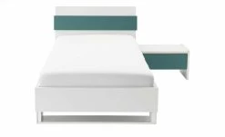 Bettgestell Holly | Weiß / Petrol 90 cm -Kindermöbel Verkaufsladen 12114509 8 202001172244