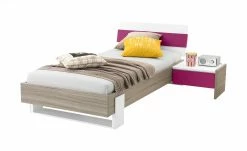 Bettgestell Holly | Weiß / Driftwood (Nachbildung) / Fuchsia 90 cm -Kindermöbel Verkaufsladen 12114511 5 202002122240