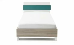 Bettgestell Holly | Weiß / Driftwood (Nachbildung) / Petrol 90 cm -Kindermöbel Verkaufsladen 12114512 1 202002122240