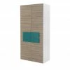 Kleiderschrank, 2-türig Holly | Weiß / Treibholz (Nachbildung) / Petrol 101,3|cm 2 Kleiderschrank, 2-türig Holly | Weiß / Treibholz (Nachbildung) / Petrol 101,3|cm -Kindermöbel Verkaufsladen 12114606 3 202002140031