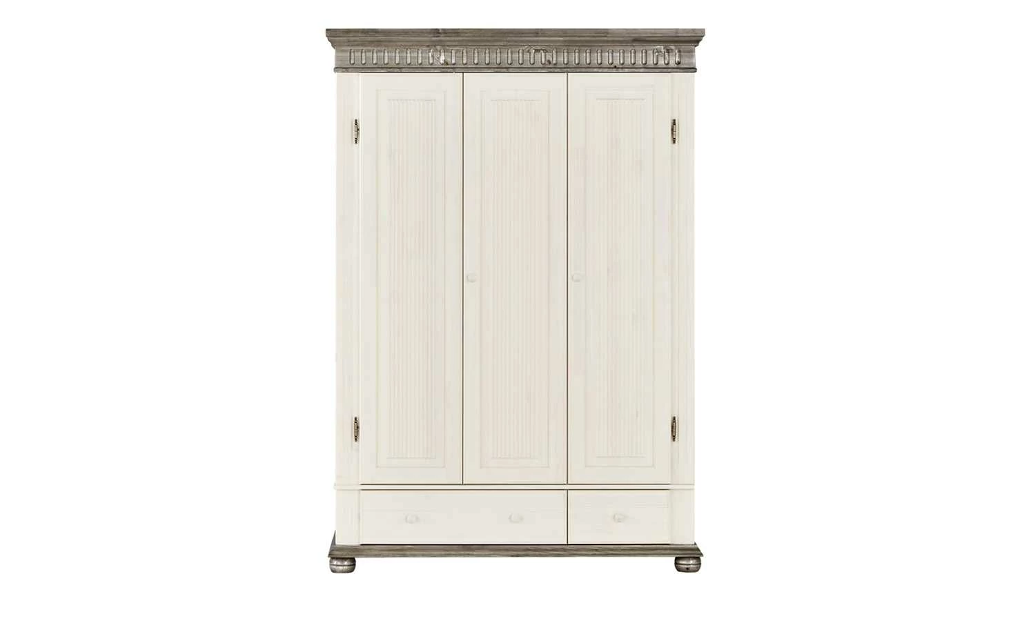 Kleiderschrank, 3-türig Bornholm | Kiefer Weiß / Kiefer lavafaben 5 Kleiderschrank, 3-türig Bornholm | Kiefer Weiß / Kiefer lavafaben – Bild 4