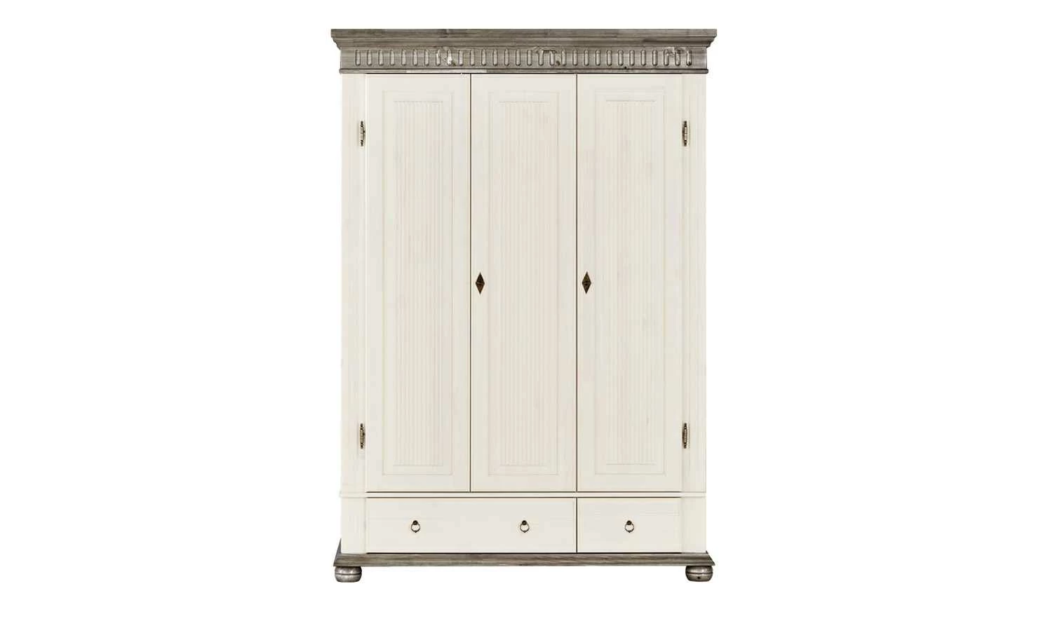 Kleiderschrank, 3-türig Bornholm | Kiefer Weiß / Kiefer lavafaben 6 Kleiderschrank, 3-türig Bornholm | Kiefer Weiß / Kiefer lavafaben – Bild 5