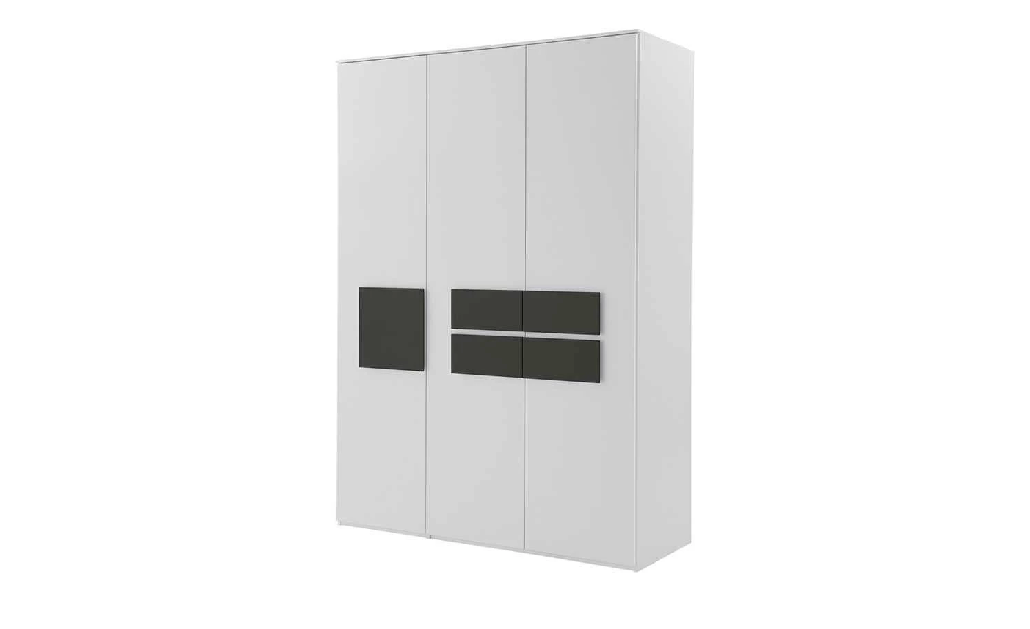 Kleiderschrank, 3-türig Holly | Weiß / Anthrazit ohne Spiegeltür 3 Kleiderschrank, 3-türig Holly | Weiß / Anthrazit ohne Spiegeltür