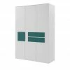 Kleiderschrank, 3-türig Holly | Weiß / Petrol ohne Spiegeltür 1 Kleiderschrank, 3-türig Holly | Weiß / Petrol ohne Spiegeltür -Kindermöbel Verkaufsladen 12114619 2 202001172244
