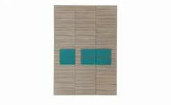 Kleiderschrank, 3-türig Holly | Weiß / Treibholz (Nachbildung) / Petrol ohne Spiegeltür -Kindermöbel Verkaufsladen 12114622 1 202002140031