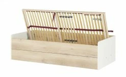 Stauraumbett Grow Up | Weiß / Risseiche (Nachbildung) 90 cm -Kindermöbel Verkaufsladen 12114686 13 202108231242
