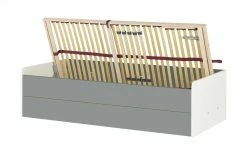 Stauraumbett Grow Up | Weiß / Grau 90 cm -Kindermöbel Verkaufsladen 12114703 5 202108231242