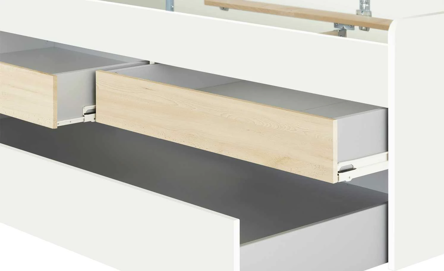 Duobett mit Stauraum Grow Up | Weiß / Livorno Buche (Nachbildung) 90 cm 6 Duobett mit Stauraum Grow Up | Weiß / Livorno Buche (Nachbildung) 90 cm – Bild 4