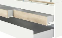 Duobett mit Stauraum Grow Up | Weiß / Risseiche (Nachbildung) 90 cm -Kindermöbel Verkaufsladen 12114828 9 202003112234