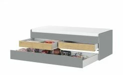 Duobett mit Stauraum Grow Up | Grau / Wildeiche (Nachbildung) 90 cm -Kindermöbel Verkaufsladen 12114829 8 202003132234