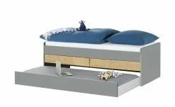 Duobett mit Stauraum Grow Up | Grau / Wildeiche (Nachbildung) 90 cm -Kindermöbel Verkaufsladen 12114829 9 202003132234