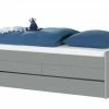 Duobett mit Stauraum Grow Up | Grau 90 cm