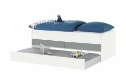 Duobett mit Stauraum Grow Up | Weiß / Grau 90 cm -Kindermöbel Verkaufsladen 12114844 6 202003122234