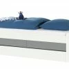 Duobett mit Stauraum Grow Up | Weiß / Grau 90 cm
