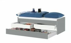 Duobett mit Stauraum Grow Up | Grau / Weiß 90 cm -Kindermöbel Verkaufsladen 12114847 4 202003122234