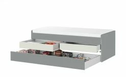 Duobett mit Stauraum Grow Up | Grau / Sandgrau 90 cm -Kindermöbel Verkaufsladen 12114849 5 202003122234