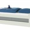Duobett mit Stauraum Grow Up | Sandgrau / Grau 90 cm