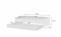 Duobett Grow Up | Weiß / Wildeiche (Nachbildung) 90 cm -Kindermöbel Verkaufsladen 12115021 11 202108231240