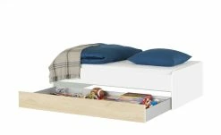 Duobett Grow Up | Weiß / Livorno Buche (Nachbildung) 90 cm -Kindermöbel Verkaufsladen 12115022 11 202108231241