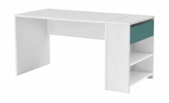Schreibtisch-Anbauregal Holly | Weiß / Weiß / Petrol -Kindermöbel Verkaufsladen 12115224 1 202106092233