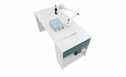 Schreibtisch-Anbauregal Holly | Weiß / Weiß / Petrol -Kindermöbel Verkaufsladen 12115224 4 202106092233