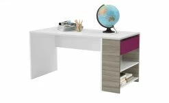 Schreibtisch-Anbauregal Holly | Weiß / Driftwood (Nachbildung) / Fuchsia -Kindermöbel Verkaufsladen 12115226 4 202106092233
