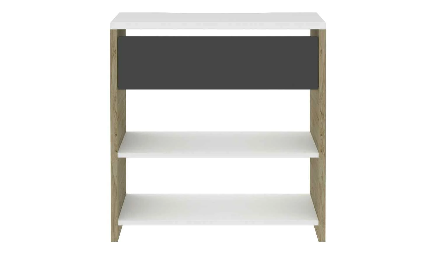 Schreibtisch-Anbauregal Holly | Weiß / Hickory (Nachbildung) / Anthrazit 4 Schreibtisch-Anbauregal Holly | Weiß / Hickory (Nachbildung) / Anthrazit – Bild 2