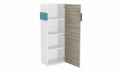 Stauraumelement 1-türig Holly | Weiß / Driftwood (Nachbildung) / Petrol 144,4|cm -Kindermöbel Verkaufsladen 12115252 4 202106092233