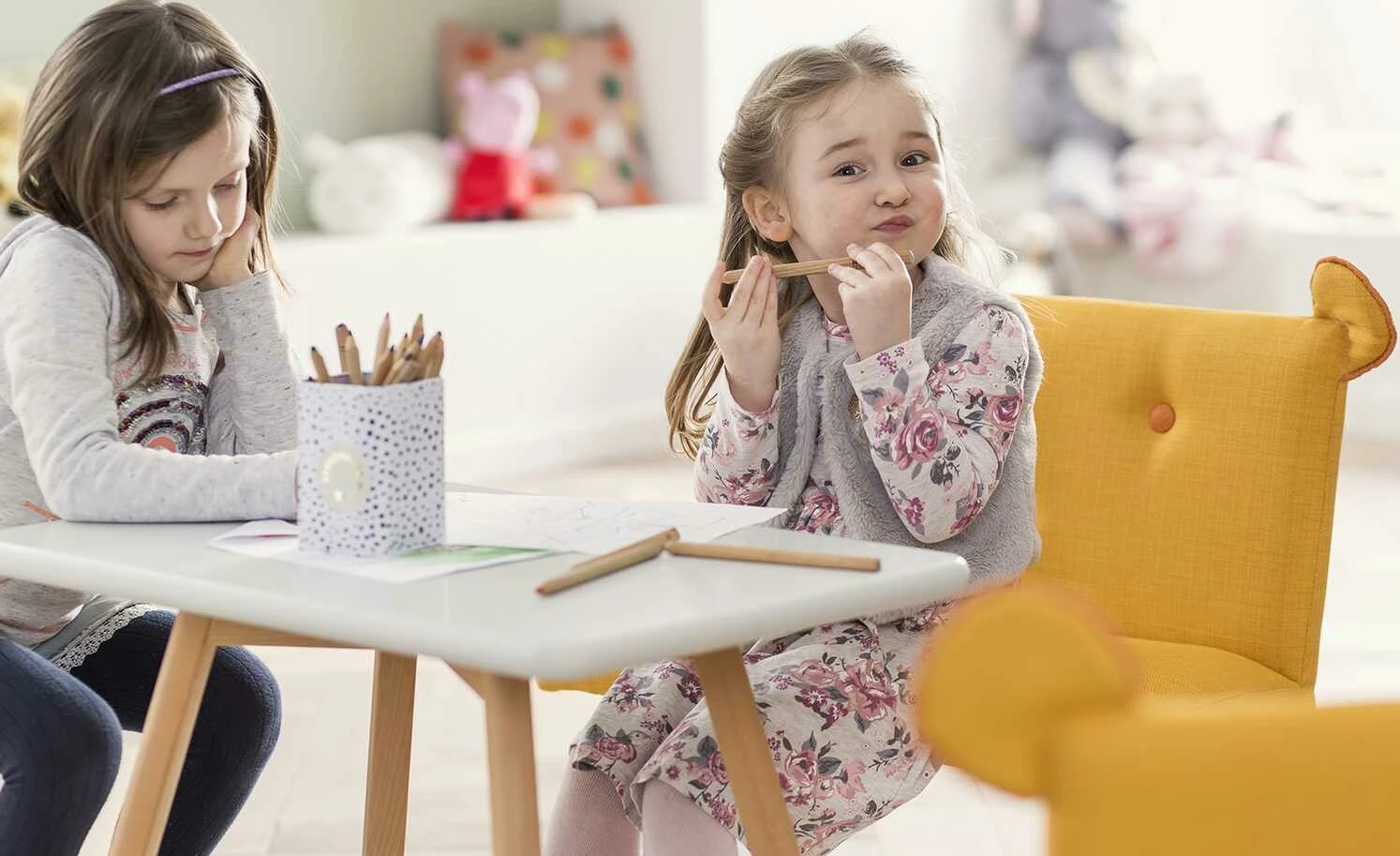 Kinder-Sitzbank mit Ohren Huschel | Curry (Gelb) 3 Kinder-Sitzbank mit Ohren Huschel | Curry (Gelb)