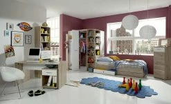 Schreibtisch Joker | San Remo Eiche (Nachbildung) / Weiß ohne Schubkasten -Kindermöbel Verkaufsladen 12116435 1 202109141233