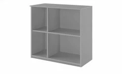 Regal Holly | Ausführung 2 (Breite Fächer rechts / schmale Fächer links) Mittelgrau