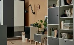 VOX Kleiderschrank Concept | Weiß / Graphitgrau / Grau / Schwarz 103,2|cm