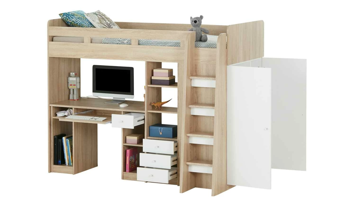 Hochbett mit Kleiderschrank und Schreibtisch Unit 11 Hochbett mit Kleiderschrank und Schreibtisch Unit – Bild 9