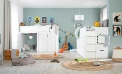 Roba Hochbett mit Stauraum Fips | 122|cm -Kindermöbel Verkaufsladen 12118358 3 202201042233