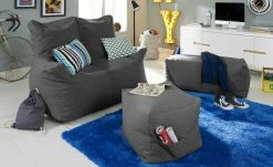 Kindermöbel Verkaufsladen 28 Hocker Fiete | Anthrazit 50|cm