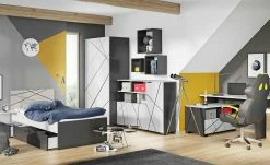 Drehtürenschrank X Dark | Hellgrau / Anthrazit