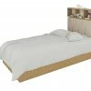 Bett Chill | 90 cm Eiche (Nachbildung) / Beige